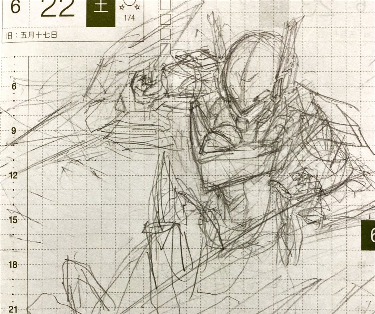 ヒーローとかロボットとかそういうの描けるようになりたいけど細部が全く描けなくて悲しいのね。モデロイド発表の勢いで描いたやつです 