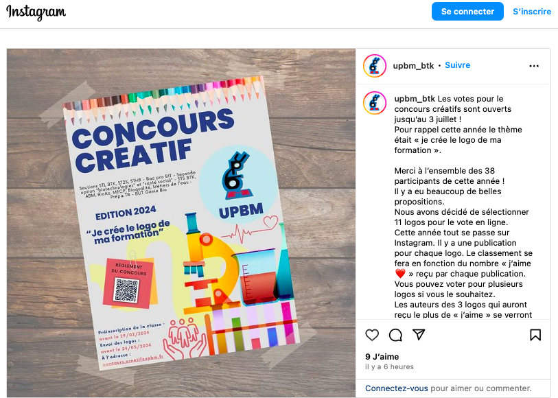 C'est parti pour la phase finale de l'édition 2024 du concours créatif de <a href="/UpbmAsso/">Upbm-asso</a>  C'est sur <a href="/Instagram/">Instagram</a> que cela se passe!!! N'hésitez pas à aller voter pour votre logo préféré et à transférer le lien à vos contacts!
A très bientôt à tous!
via @carayonk 
instagram.com/p/C8l89tSteb6/…