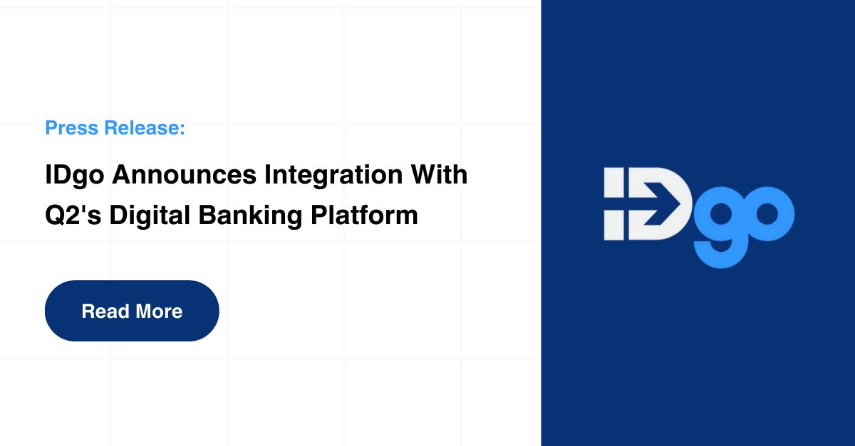 IDgoAuth's tweet photo. IDgo is now integrated with @Q2_Software's Digital Banking Platform through the Q2 Partner Accelerator Program. This collaboration allows financial institutions to offer a simple, fast, and secure authentication method Q2. https://t.co/2f65op8gz9 https://t.co/rVlpLA1ZdG