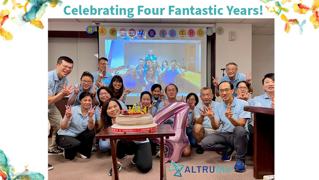 What a fantastic four years it’s been for AltruBio! We’ve enjoyed the journey together with our shared commitment and passion to improving patients’ lives. We are looking forward to progressing further on our Phase 2 trials in ulcerative colitis!