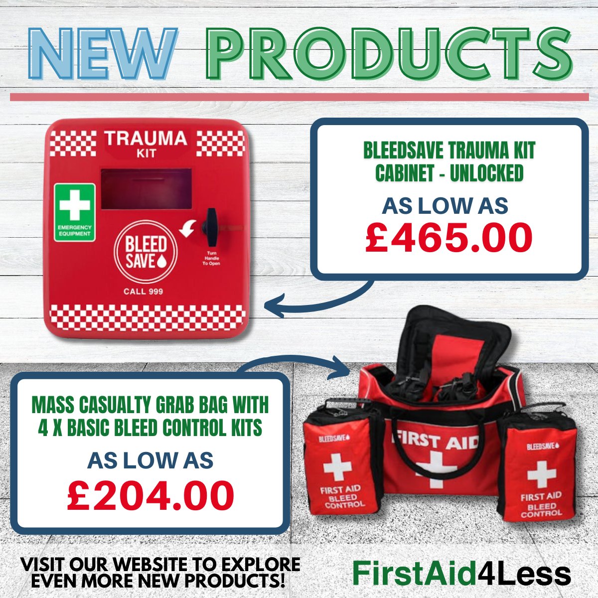 FirstAid4LessUK's tweet image. Fantastic NEW products have just launched on FirstAid4Less! 50 amazing high-quality items to choose from at super prices!

From Trauma Kits and Cabinets to Medical Furniture and Stretchers, all are available to shop now!

LINK: firstaid4less.co.uk/new-products

#FirstAid4Less #newproducts