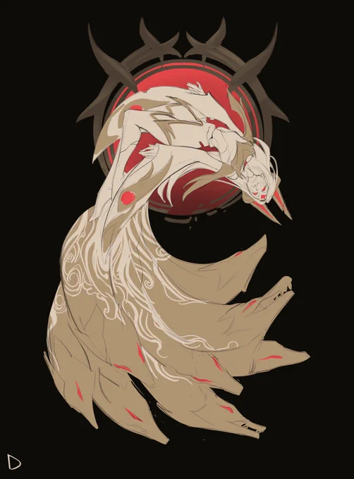 Last concept D for the Immortalized Legend Ahri merch stuff by Grafit Studio 
