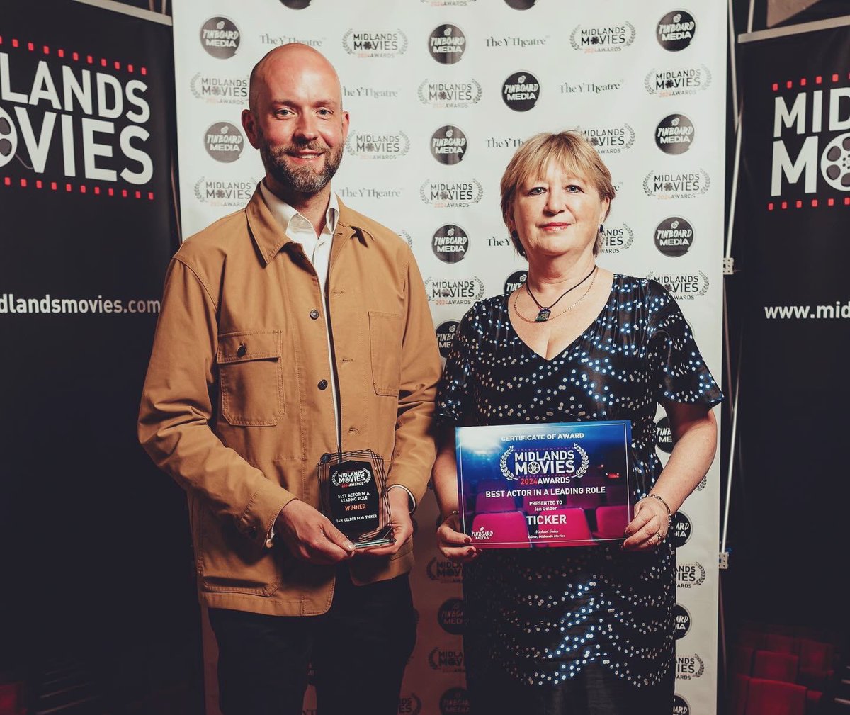 A very poignant night at the recent <a href="/MidlandsMovies/">Midlands Movies</a> where Ian Gelder won Best Actor in a Leading Role for Ticker.

Writer/director @pettythom and producer <a href="/milnerschmueck/">margaretmilnerschmueck</a> were at the awards and we’ll be sending it on to Ian’s husband Ben shortly. 

<a href="/bfinetwork/">BFI NETWORK</a> <a href="/filmhubmidlands/">Film Hub Midlands</a>