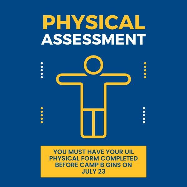 Don't forget to get your UIL Physical Form completed BEFORE camp starts on July 23! Find the form here: uiltexas.org/files/athletic…