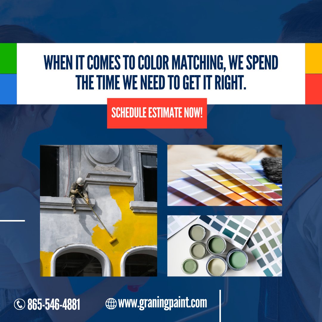 GraningPaintCo's tweet image. At Graning Paint, Color matching is an art we perfect with patience and precision. 🎨✨ We dedicate ourselves to ensuring every shade is spot on, so your vision becomes a vibrant reality. 🖌️💡 Trust our expertise for flawless results every time. #ColorMatching