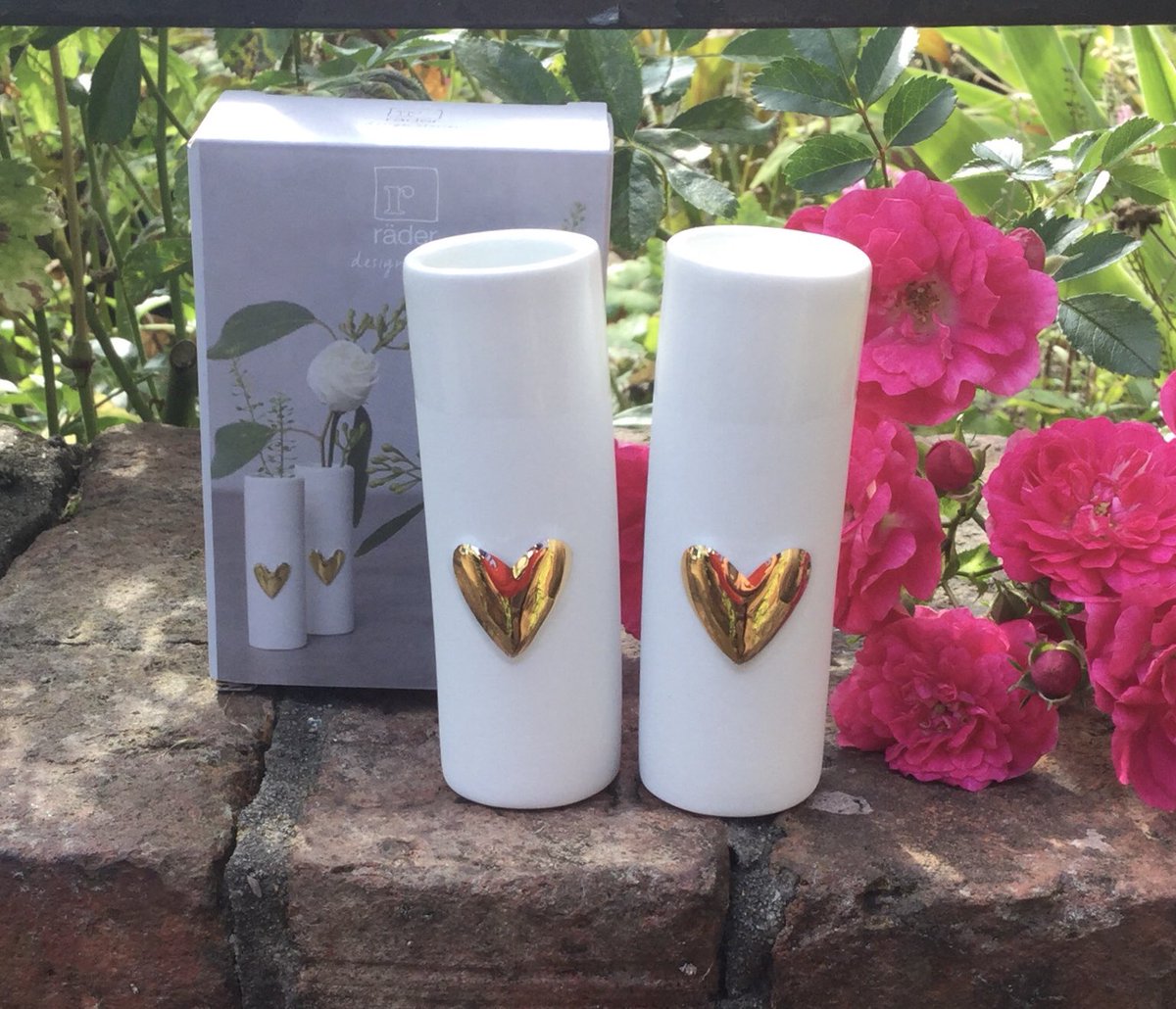 Mini porcelain vases by Rader.