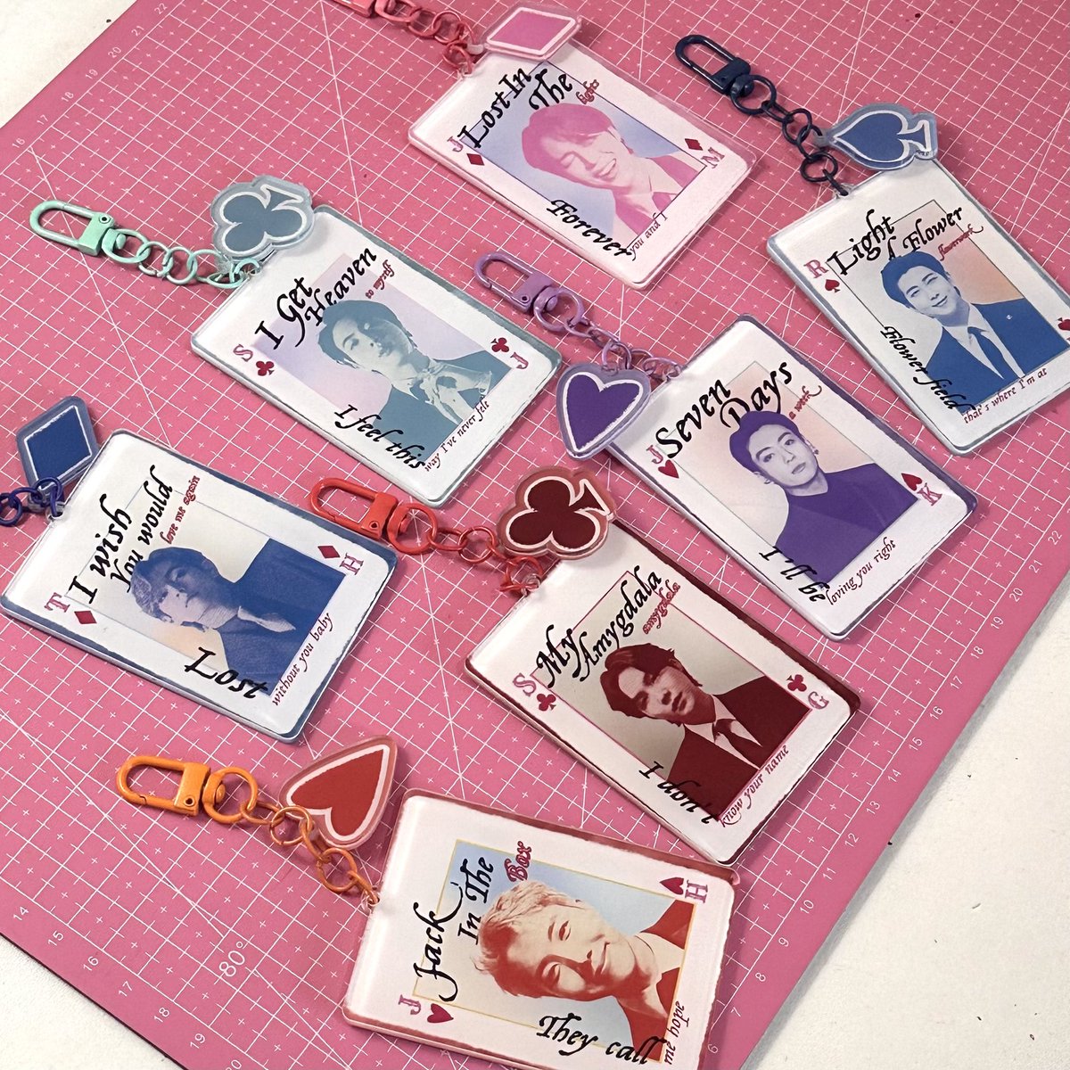 pixie___ivy's tweet photo. aku sm temenku… iseng… bikin keychain sendiri 🥹 turns out gemes bgt? pls blg lucu karna bikinnya pake air mata ditinggal wamil 🫂 kita bikin semua member, tapi tinggal yang jhope, jin sama rm!! kalo ada yang mau boleh banget, qrt sama reply aja mau yang mana <3 https://t.co/So047EpS8X