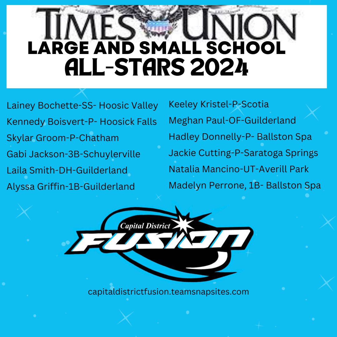 Congratulations to our Times Union All Stars! Nice job ladies!