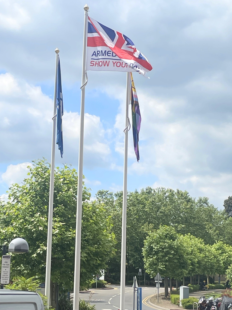 KingsCollegeNHS's tweet image. 📸 Today marks the start of #ArmedForcesWeek.

To celebrate this week, members of the armed forces network raised the AF flag this morning at King's College Hospital, the Princess Royal University Hospital and Orpington Hospital.

#TeamKings l @AFN_KCH