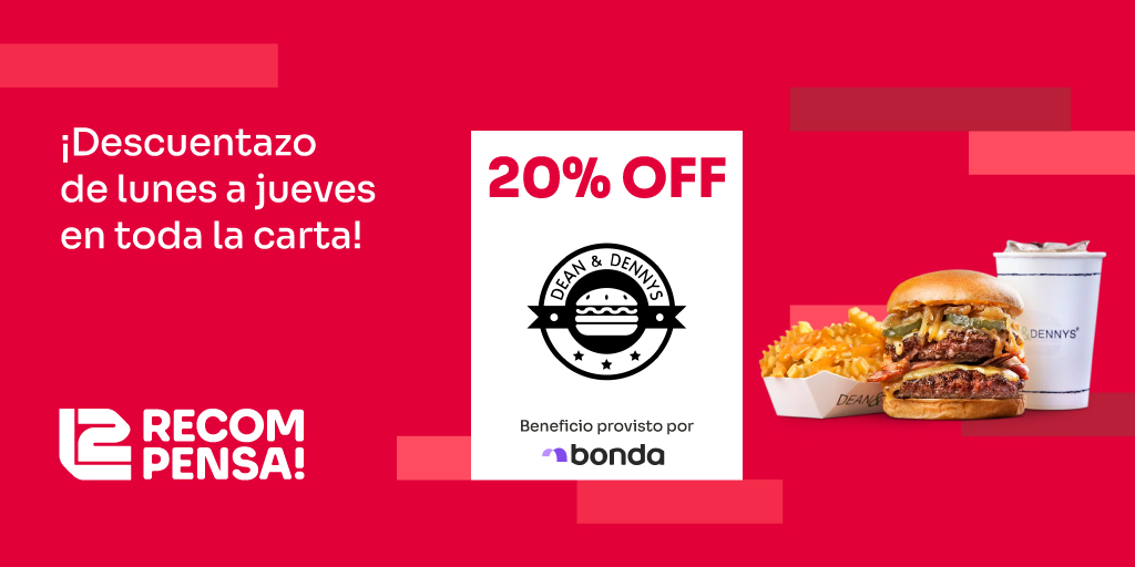 L2_LaSegunda's tweet photo. ¿Te parece cortar semanita? ¡Dale que te invitamos un descuento! 🍔😋
Si sos cliente de #LaSegundaSeguros tenés beneficios en toda la carta de #DeanDennys 🥳
📲 ¡Canjeá ahora! 👉https://t.co/vsmDxRmamP
#LaSegundaSeguros #Seguros #L2Recompensa #Aseguradora #Descuentos #Beneficio https://t.co/UlVN0bdUtL