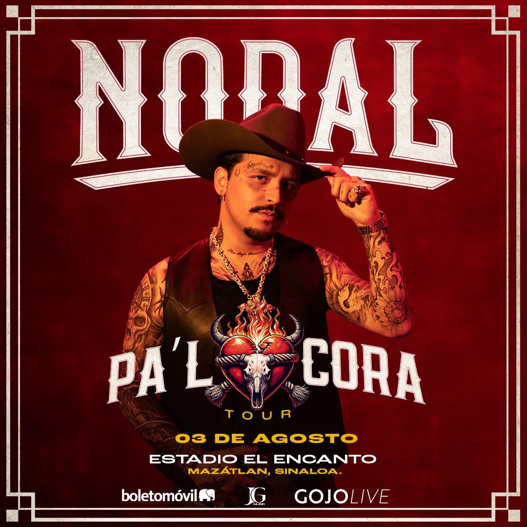LTarvos's tweet photo. En Agosto serán las dos últimas presentaciones de Christian Nodal en México en el 2024.

2 Ago, TEPIC. Nayarit 
3 Ago, MAZATLÁN. Sinaloa

No te lo pierdas!!!
Pa'l Cora Tour 
#Nodal #concierto 
#Musica #FelizDía #Tepic
#Mazatlán @mariachenodecn https://t.co/05v5B3XavN