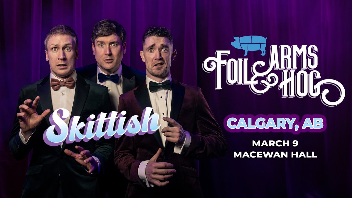 macewanhall's tweet photo. *JUST ANNOUNCED*
@FoilArmsAndHog at MacEwan Hall on March 9, 2025! Tickets on sale June 26 at 10am!
#foilarmsandhog #yyccomedy #yycevents #machall #macewanhall https://t.co/CB1rnxPX3T