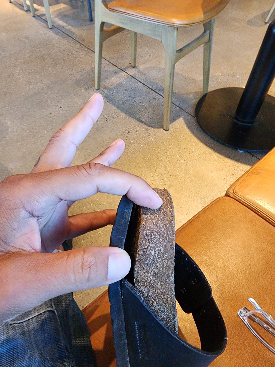 SharpObejects's tweet photo. Don't buy @BIRKENSTOCKUSA I have had these for less than 6 months, and the glue failed on multiple points. But their customer service blames it on me saying it's normal wear and tear. Clear manufacturing defect. https://t.co/Yy0MzKQ3pw