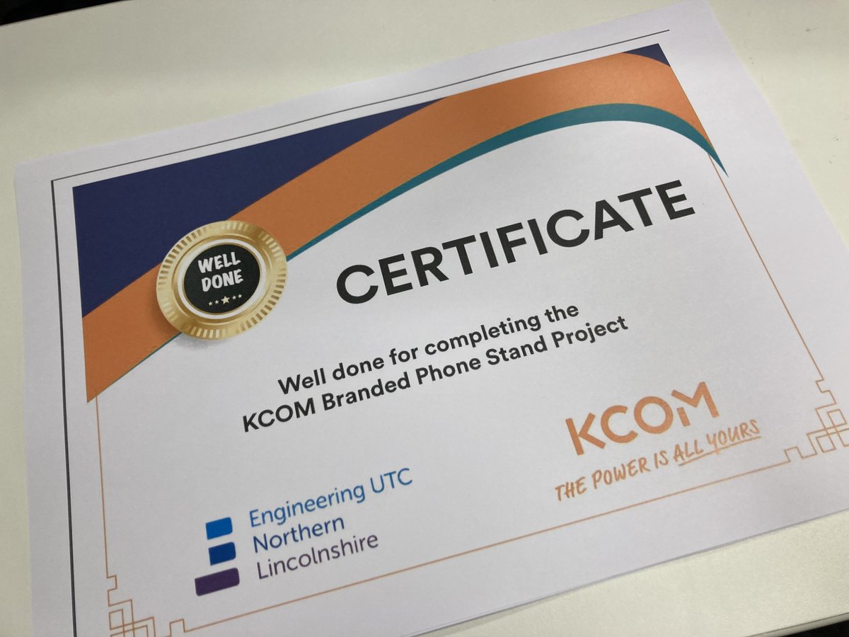 KCOMhome's tweet image. Back at @ENLUTC judging the Year 9 Mobile Phone Stand comp! Proudly supporting for 3 years. Our engineers Liam and Ben judged 45 entries. Every participant got a gift and certificate, and the winner got a KCOM rucksack. Excited for future workshops! #KCOM #ThePowerisallYours