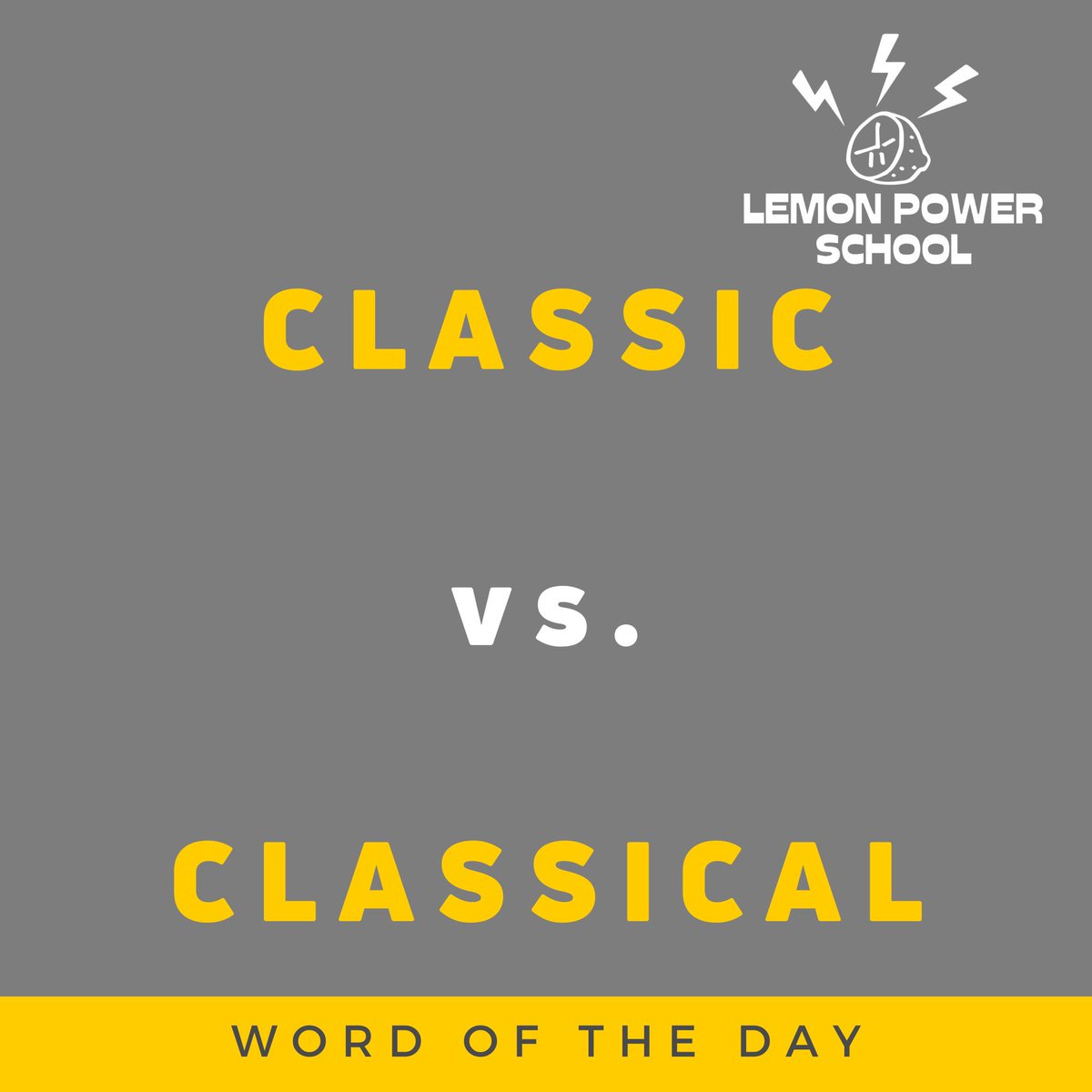tlteducation's tweet image. 🍋🇬🇧 ¿Conoces la diferencia entre &quot;classic&quot; y &quot;classical&quot;?

Atento a esta publicación para que no vuelvas a dudar. ¿Se te ocurre algún otro ejemplo donde se vea claramente la diferencia? ¡Comenta debajo! 👇🏼⚡️

#lemonpowerschool #wod #idiomoftheday #englishlanguage #esl #eal