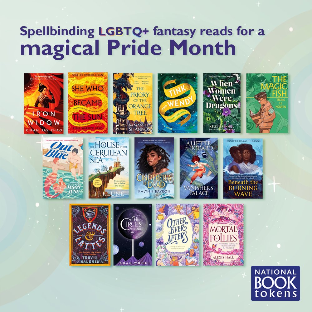 To mark the last week of #PrideMonth, we’re sharing 15 LGBTQ+ fantasy reads that celebrate the magic of love🧚✨
 
From mermaids to mages, these bewitching stories are (spell)bound to sweep you off your feet 🧜

Buy from your local bookshop:
nationalbooktokens.com/find-a-booksho…