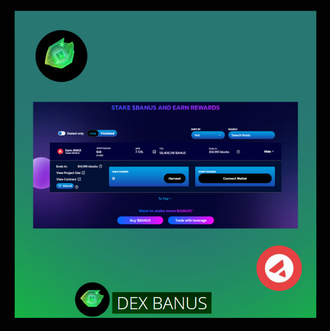 DexBanus's tweet photo. TVL: 58,408,318 BANUS
APR: 7.72%
๐https://t.co/Aakcy94OkQ
#BANUS Vault to earn #Avax !
#BANUS #Crypto #Investment #TokenBurn #Deflationary #Blockchain #PerpetualFutures #CryptoInvest #Cryptocurrency #DeFi #dexbanus #futures https://t.co/dFoOsnKorn