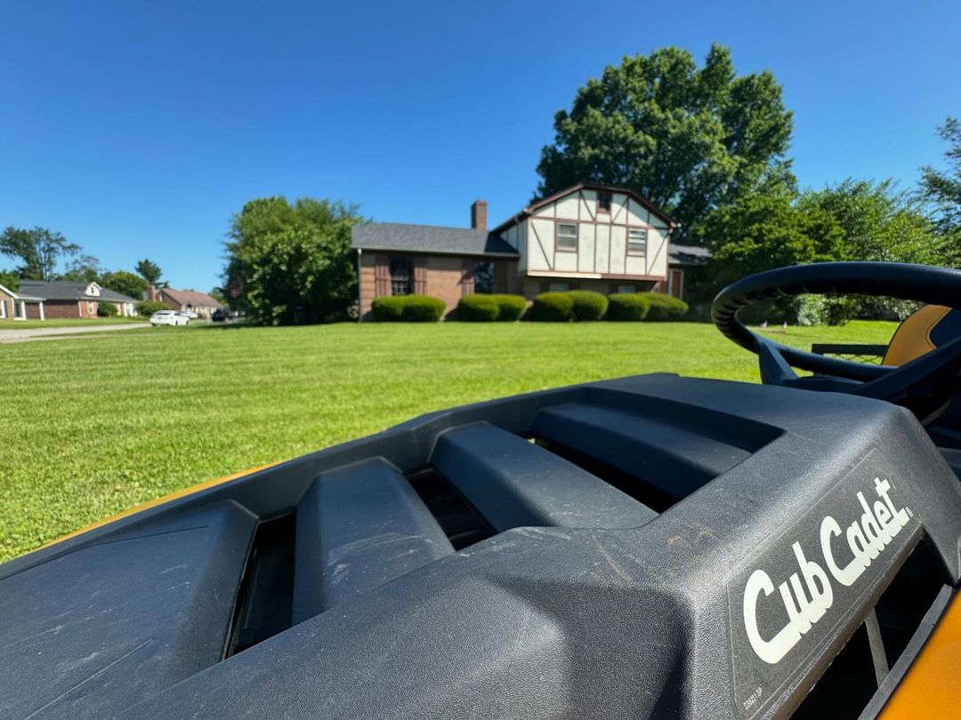 Turning my lawn into a masterpiece, one cut at a time. #Lawn #Mowing #CubCadet