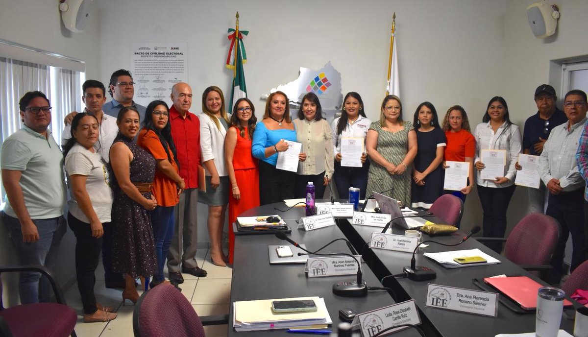 Asigna IEE Colima nueve diputaciones de representación proporcional a seis partidos políticos; Congreso del Estado estaría integrado por 17 mujeres y 8 hombres.