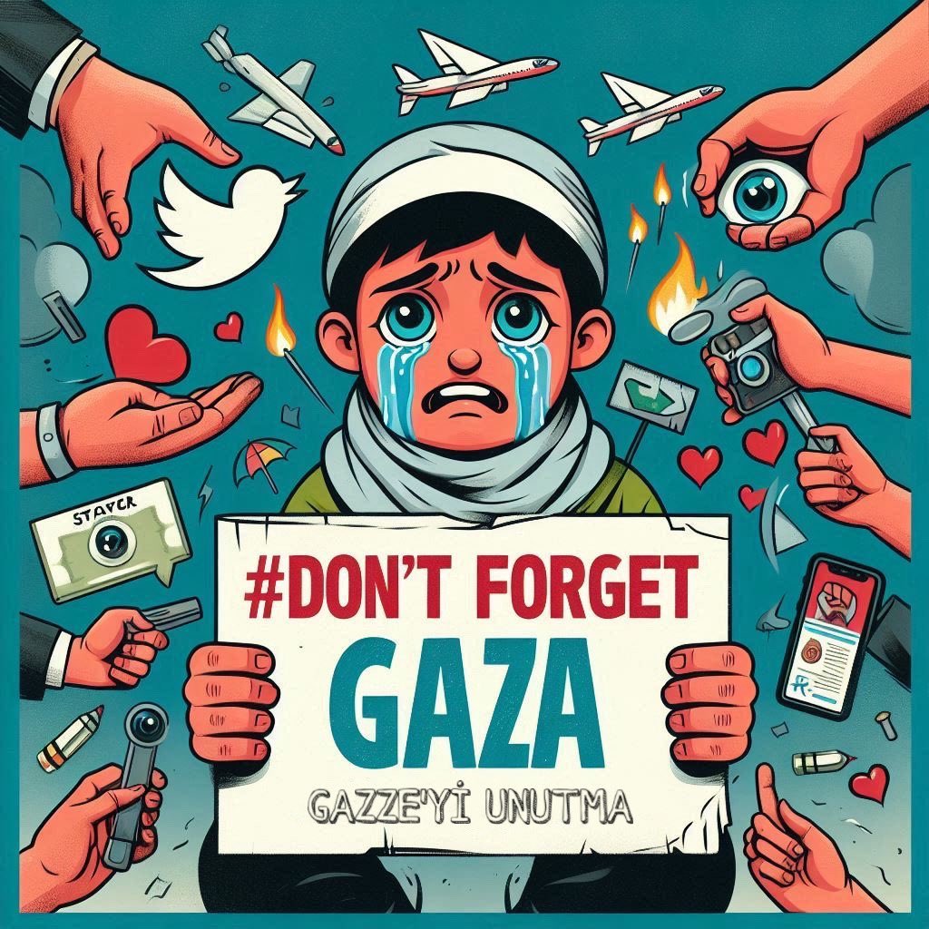 Nokta bile olsa yorum yapar mısınız?
Etiketi koymayı unutmayalım.

#DontForgetGaza