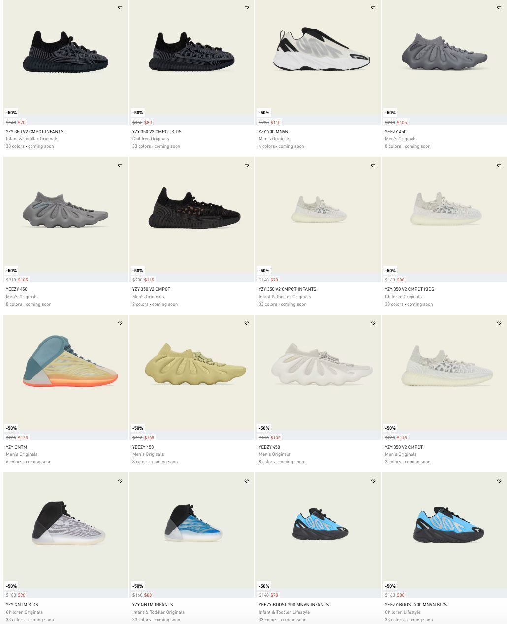 KicksFinder on X Ad SIZES SELLING OUT via adidas US 50 OFF adidas Yeezy Styles FINAL SALE https t DBfHC7EXJJ https t TwyiGngDIi X