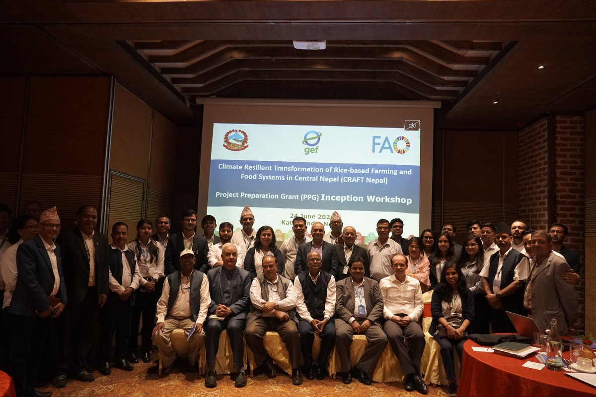 FAONepal's tweet image. FAO Nepal in collaboration with #MoALD organized an inception workshop with stakeholders, focusing on climate-resilient transformation of rice-based farming and food systems in Central Nepal.
#ClimateAction #SustainableAgriculture