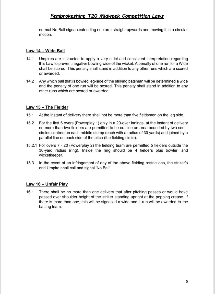 Pembs Midweek T20 Competition tweet media