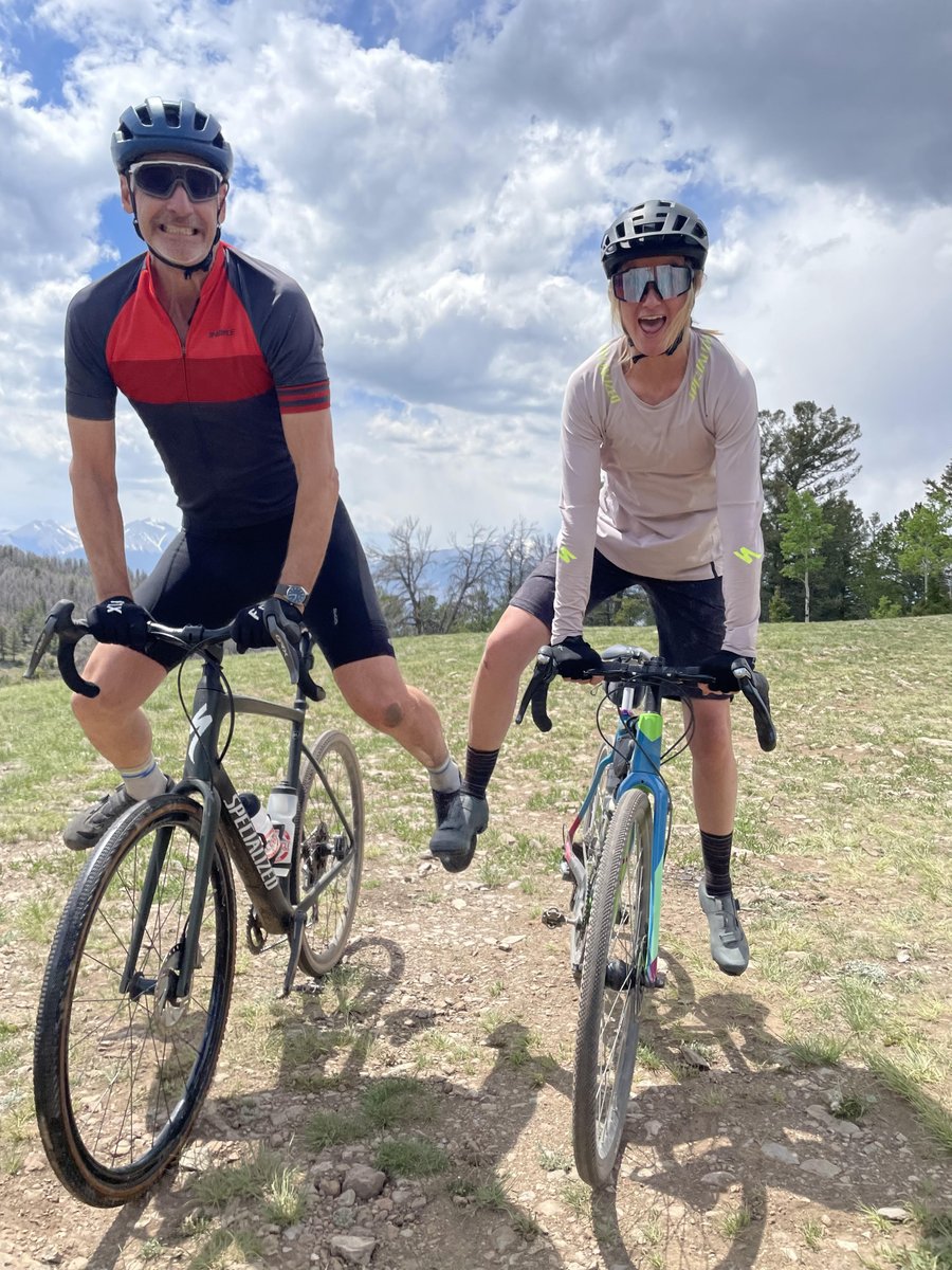 LeapStc's tweet photo. @NCAR_Science-based LEAPers, @DaveLaw82031625 + Linnia Hawkins, are taking an actual #LEAPIntoSummer on the #CESM Ride in the Colorado mountains near Salida, CO.
(🏔️Mt. #Columbia, one of CO's 54 14,000ft peaks is just out of frame to the right!🏔️)
#team #community #climate https://t.co/HqxYvUXzxr