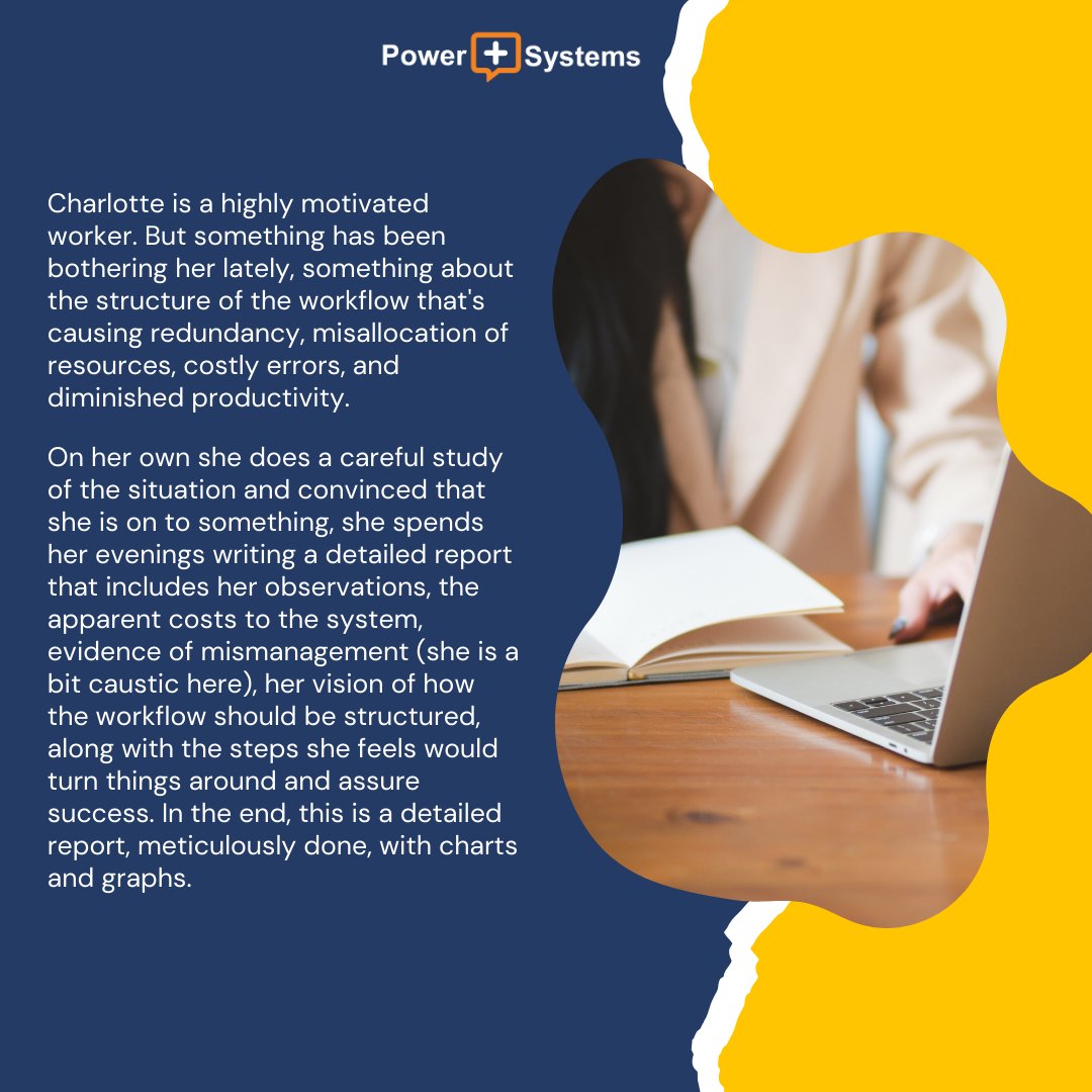 PowerandSystem1's tweet image. This is a mini case from Barry Oshry that illustrates how easy it is for us to get caught in the very predictable patterns of organizational life.
What advice would you give Charlotte? Share below!
#BarryOshry #TheOrganizationWorkshop #TheOrganisationWorkshop #TheOW