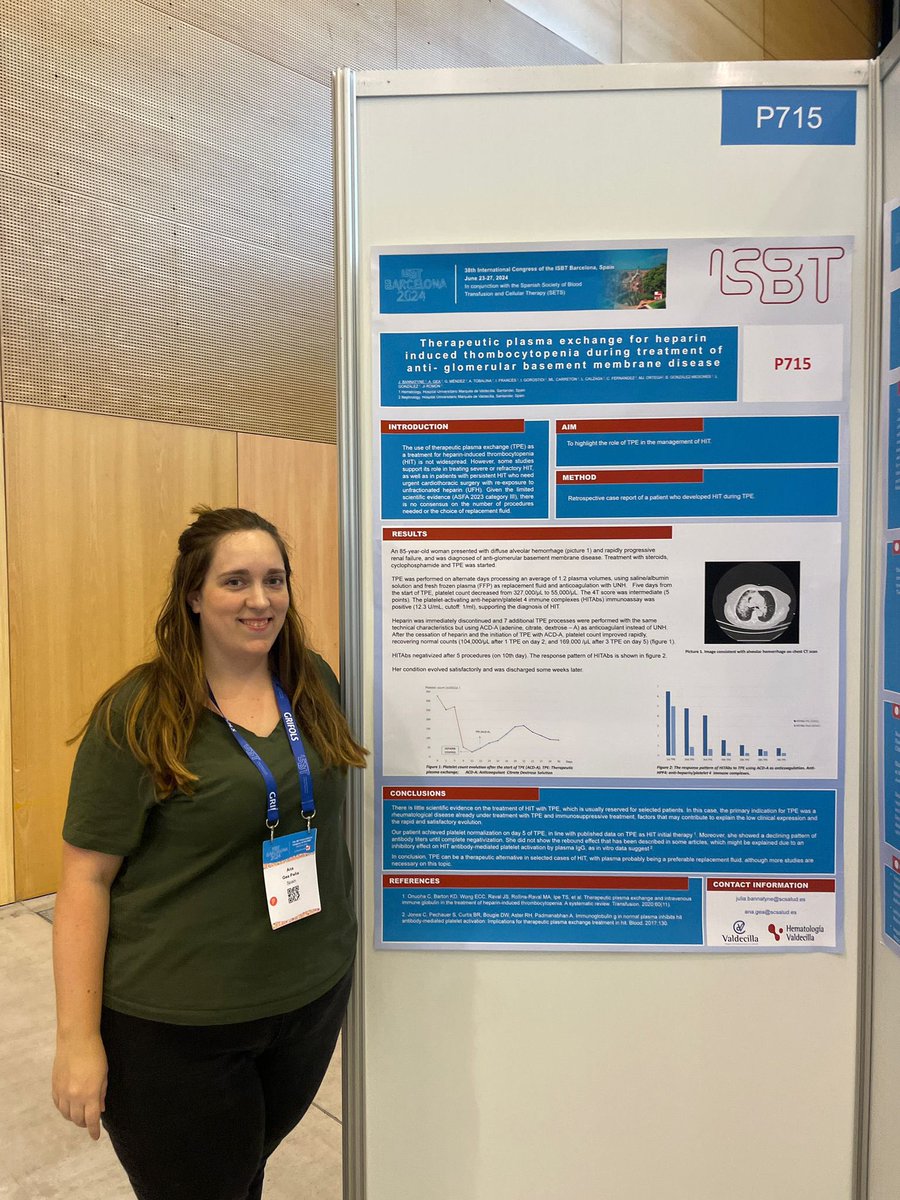 HematValdecilla's tweet photo. Nuestras residentes #AnaGea y #AnaTobalina en el congreso del #ISBT 👏👏👏👏
@HematValdecilla https://t.co/L7zRBq7uuT