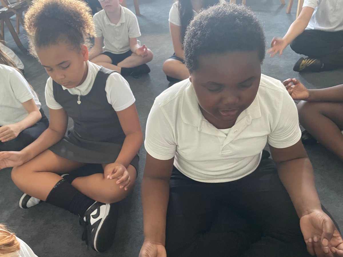 Practicing meditation today during our RE lesson! <a href="/WoodhillSch/">Woodhill Primary School</a>