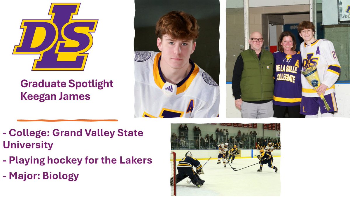 Congratulations to Keegan James, '24, on a great career at De La Salle!

We wish him the best of luck the next four years at Grand Valley State! And, we can't wait to watch him continue to excel both on and off the ice!

#PilotPride