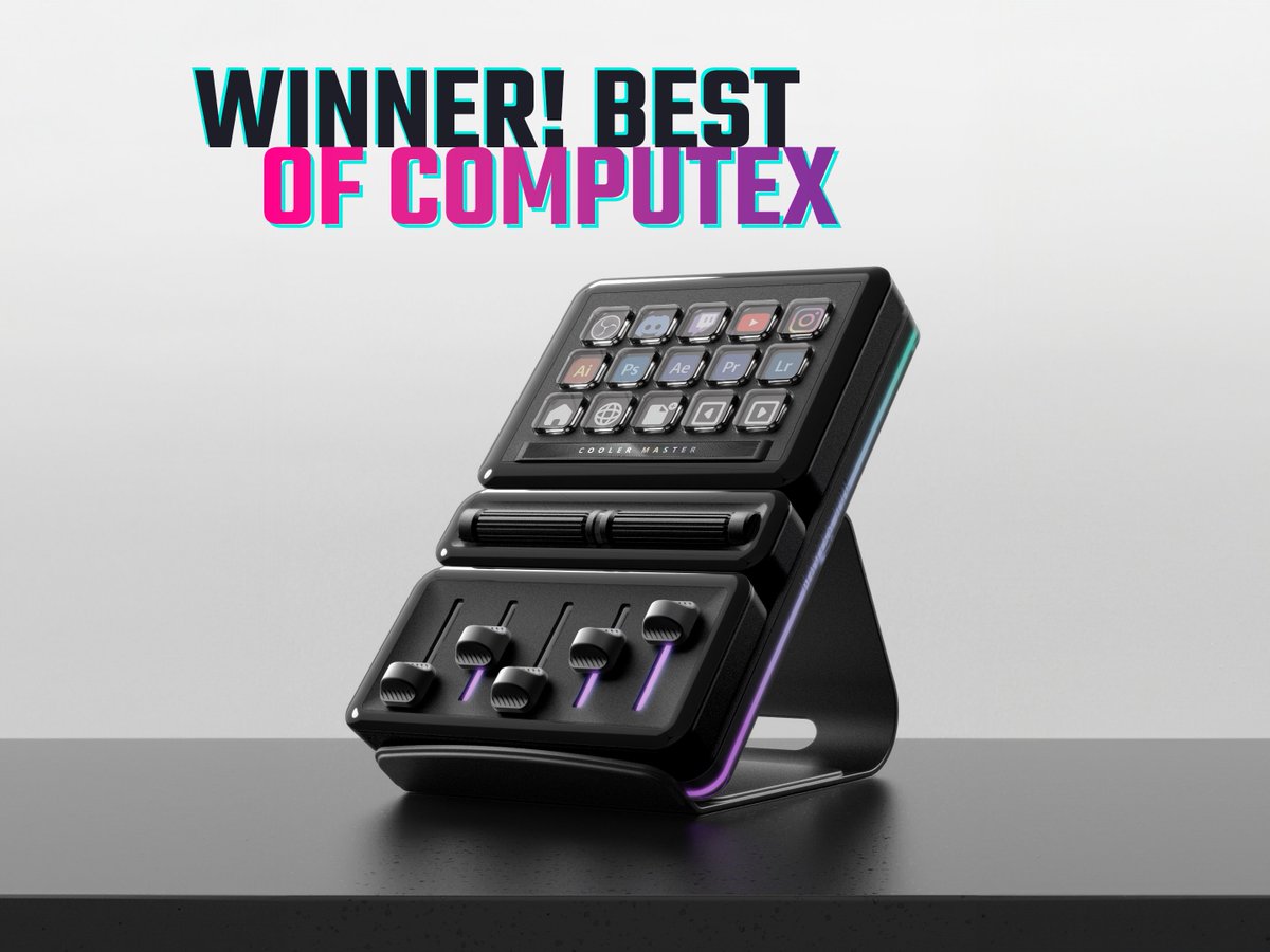 CoolerMasterEXP's tweet image. Hey creators, check out the
MasterHUB! This ultimate modular system lets you
swap from streaming to editing on the fly, with
magnetized modules and 15 customizable IPS keys.
Hassle not included.

#CoolerComputex