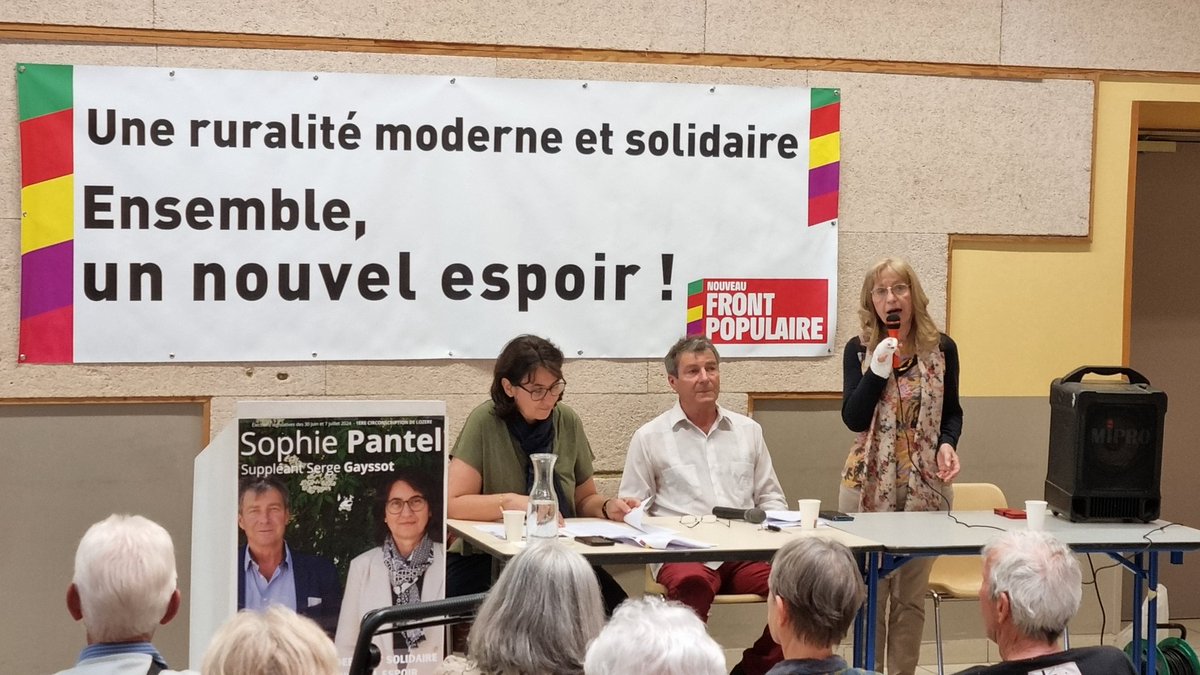PCF48Cevennes's tweet image. Flore Thérond, maire de Florac, accueille les candidats du #FrontPopulaire pour la #Lozère