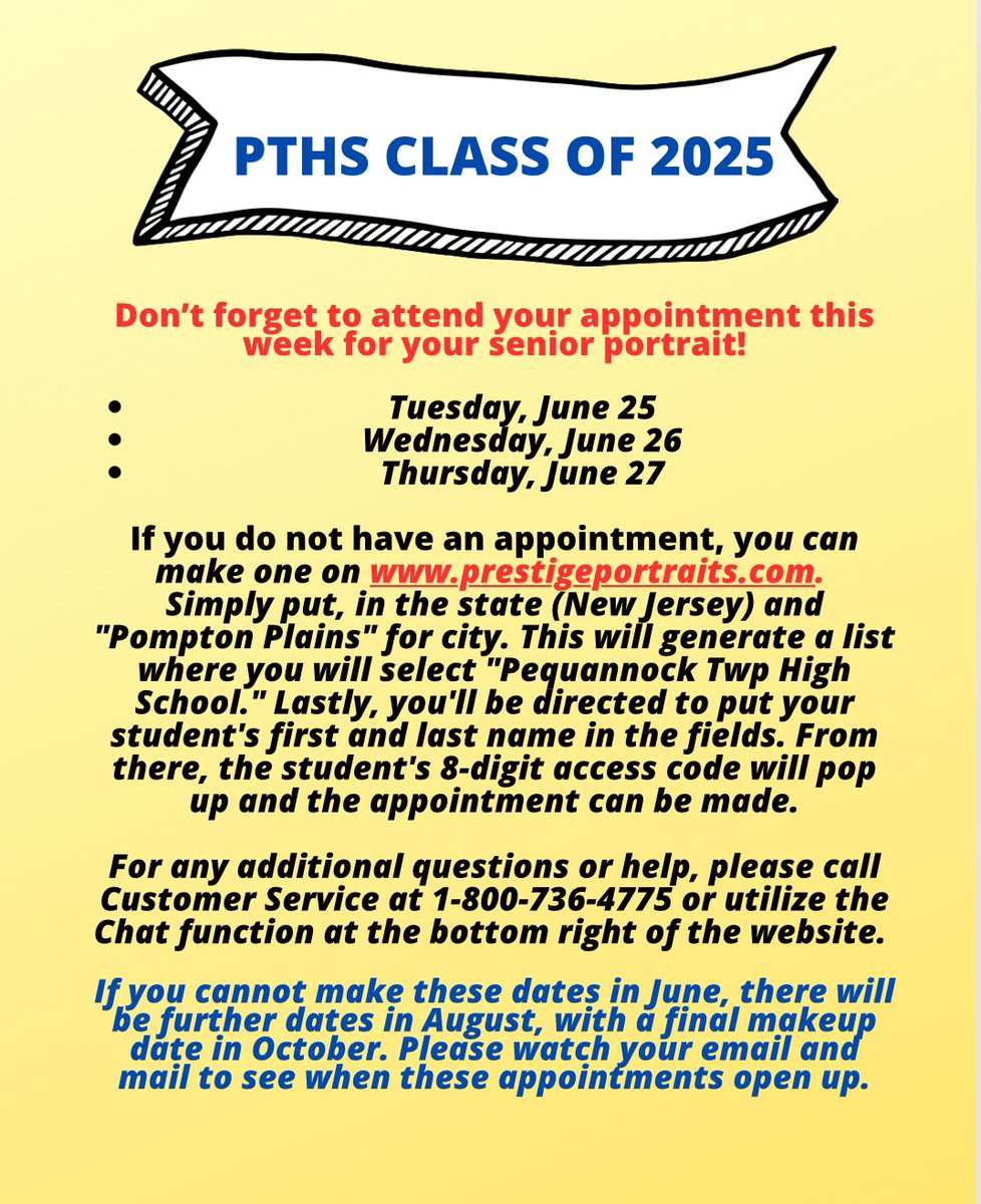 Don’t forget! 💙💛📸 <a href="/pthsnation/">Pequannock Township High School</a>