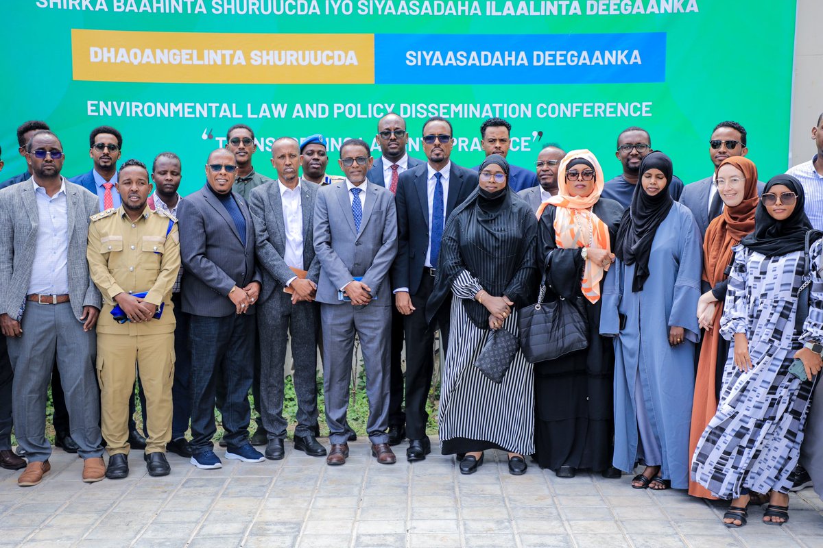 Biixison's tweet photo. I was honoured to be invited to an event hosted by the @MoECC_Somalia which focused on the transformation of law into practice. My colleagues MPs from the parliamentary committee on natural resources & environment were also present. This action was truly commendable, as it marked the 1st #Somalia Environmental Law & Policy Conference.