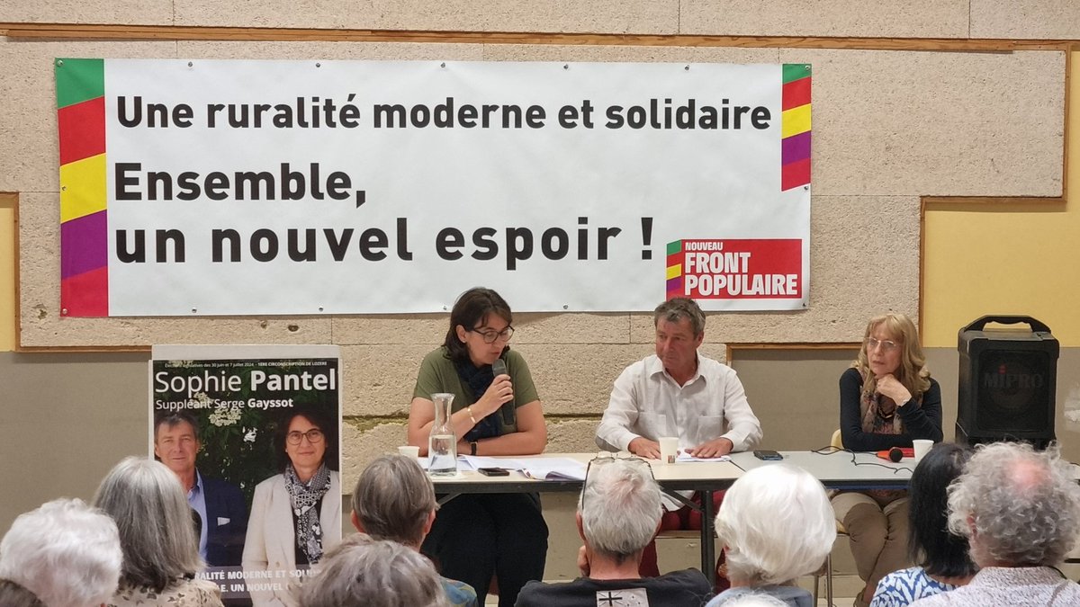 PCF48Cevennes's tweet image. Sophie Pantel et Serge Gayssot, candidats #frontpopulaire pour la Lozère, défendent l'union et présentent notre programme