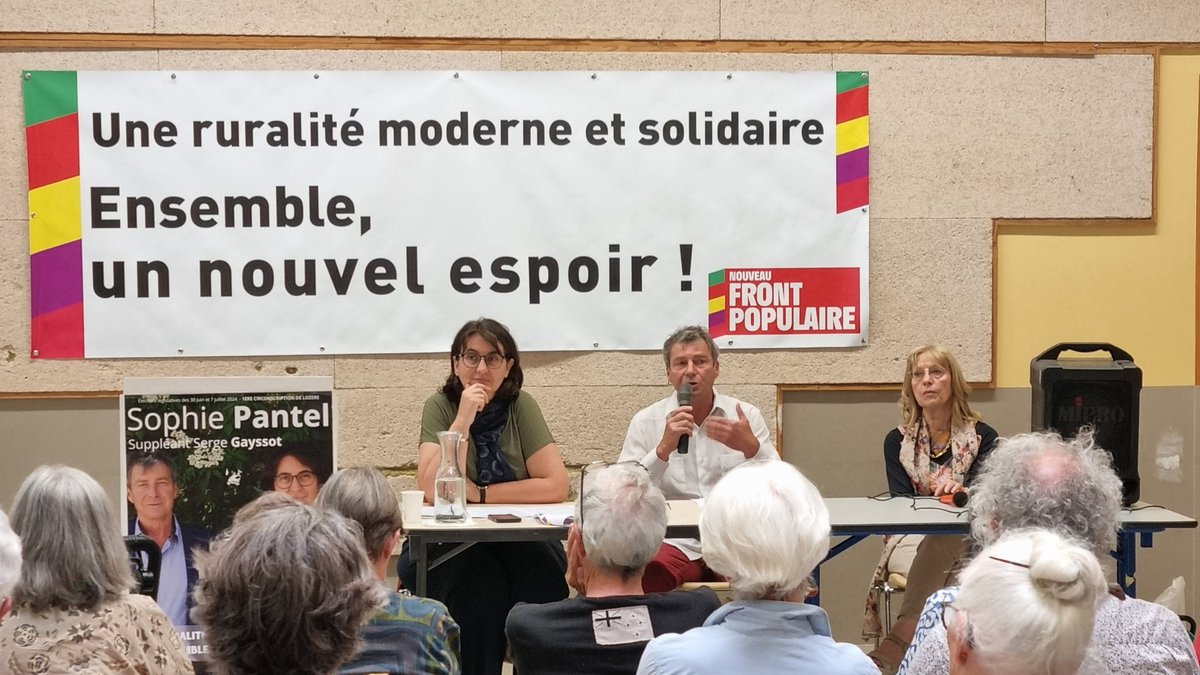 PCF48Cevennes's tweet image. Sophie Pantel et Serge Gayssot, candidats #frontpopulaire pour la Lozère, défendent l'union et présentent notre programme