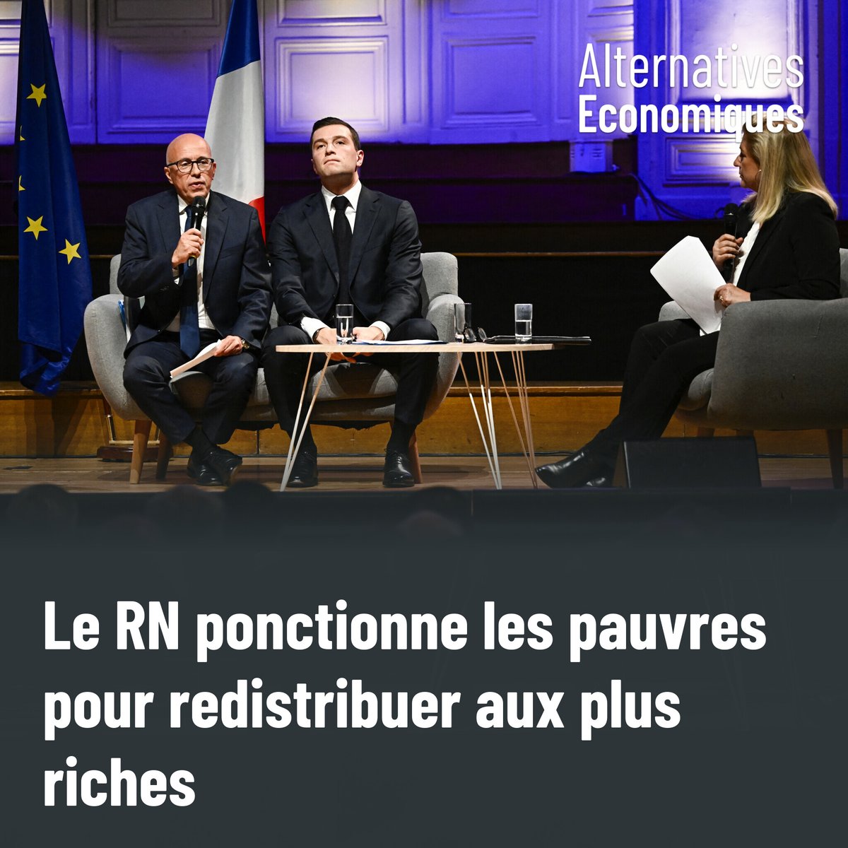 Les économistes Elvire Guillaud et Raul Sampognaro ont calculé les conséquences du programme du RN sur le niveau de vie des Français. Le résultat ? Un enrichissement des 10 % les plus riches au détriment des 30 % les plus pauvres.
➡️ altereco.media/wmX