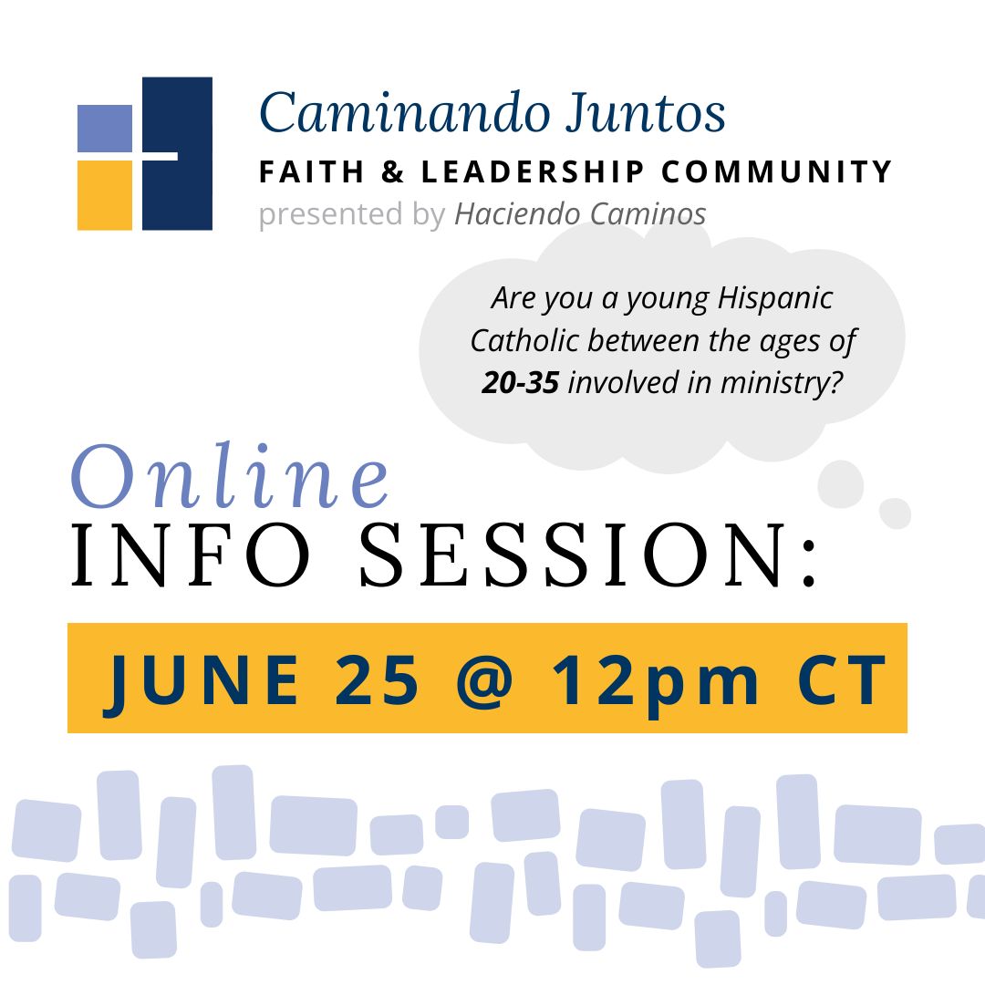 Announcing Caminando Juntos, a program designed to support your growth and reflection in ministry, through bi-monthly gatherings with a supportive community of peers. Join us tomorrow, June 25, 12:00 p.m. CDT for a Zoom info session. Learn more: buff.ly/3KUowzs