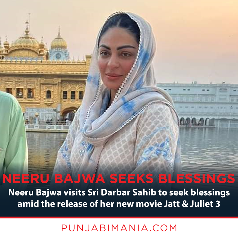 Neeru Bajwa recently visited Sri Darbar Sahib and took blessings from the  lord for her new movie Jatt \u0026 Juliet 3. Moreover, Diljit Dosanjh was also  spotted at Sri Harmandir Sahib recently. #, image size:900x900