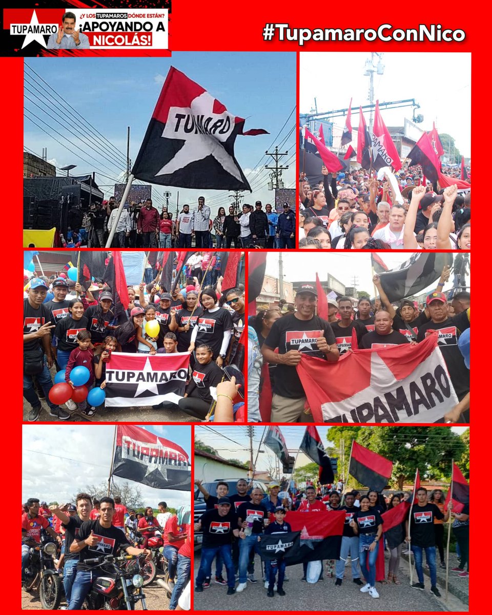 ¡La esperanza está en la calle!🚩🏴

Nuestra tropa Rebelde con pasos firmes y con pasión revolucionaria en la calle apoyando al candidato de la Patria <a href="/NicolasMaduro/">Nicolás Maduro</a> rumbo a la victoria  perfecta de este #28Jul ratificamos nuestro compromiso con la Revolución.

#TupamaroConNico