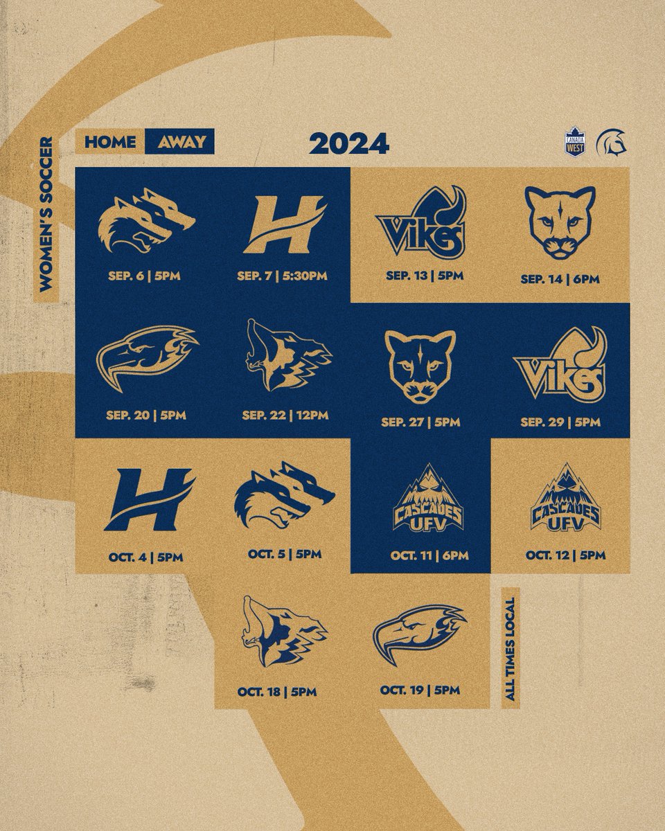 Mark your calendars! Our <a href="/CanadaWest/">Canada West</a> women’s soccer regular season starts Sept. 6! 

#TWUSoccer
#WelcomeToSparta