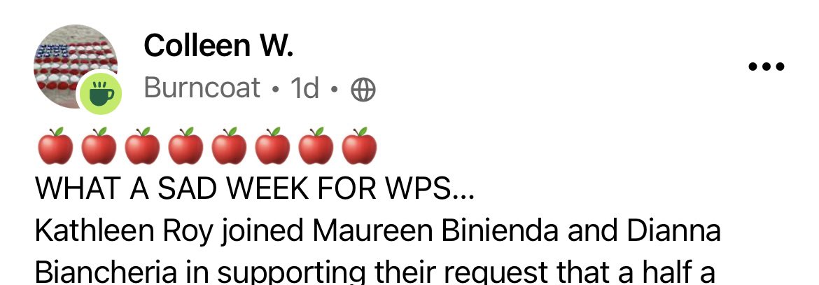 Yeah those three just care so much about protecting WPS students and not just their sad little political vendettas!

Hey colleen: your homeboy need subpoena, that predator move in flocks
That name gotta be registered and placed on neighborhood watch…