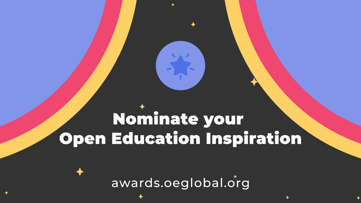 ❤️‍🔥 #7daystoNominate

🚀 Celebrate #openeducation people, practices, projects, resources, and innovations that push the boundaries of education ⁉️

View #OEAwards impact on winners
🔎 bit.ly/OEAwardsImpact

Celebrate! Nominate!  🎉 bit.ly/4bzvgyl
#oer