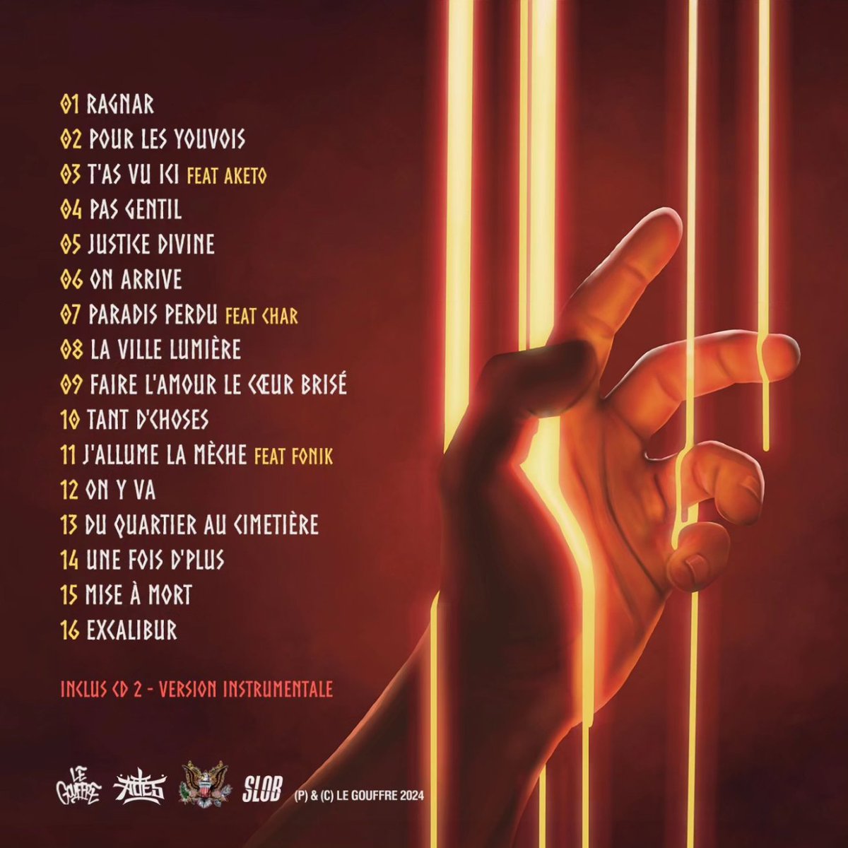 Tracklist du Projet avec Ades la mif !

Sortie le 05 Juillet 2024 sur toutes les plateformes.

Édition double cd limitée à 500 exemplaires toujours dispo sur le site du Gouffre à prix Gouffreux.

CPLG