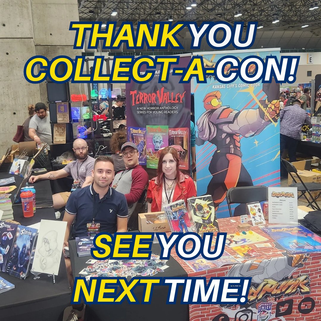officialgodpunk's tweet photo. Thanks to Collect-A-Con and everyone who stopped by to chat or buy something from our little KC Creator Corner! https://t.co/v7EWacfJFr