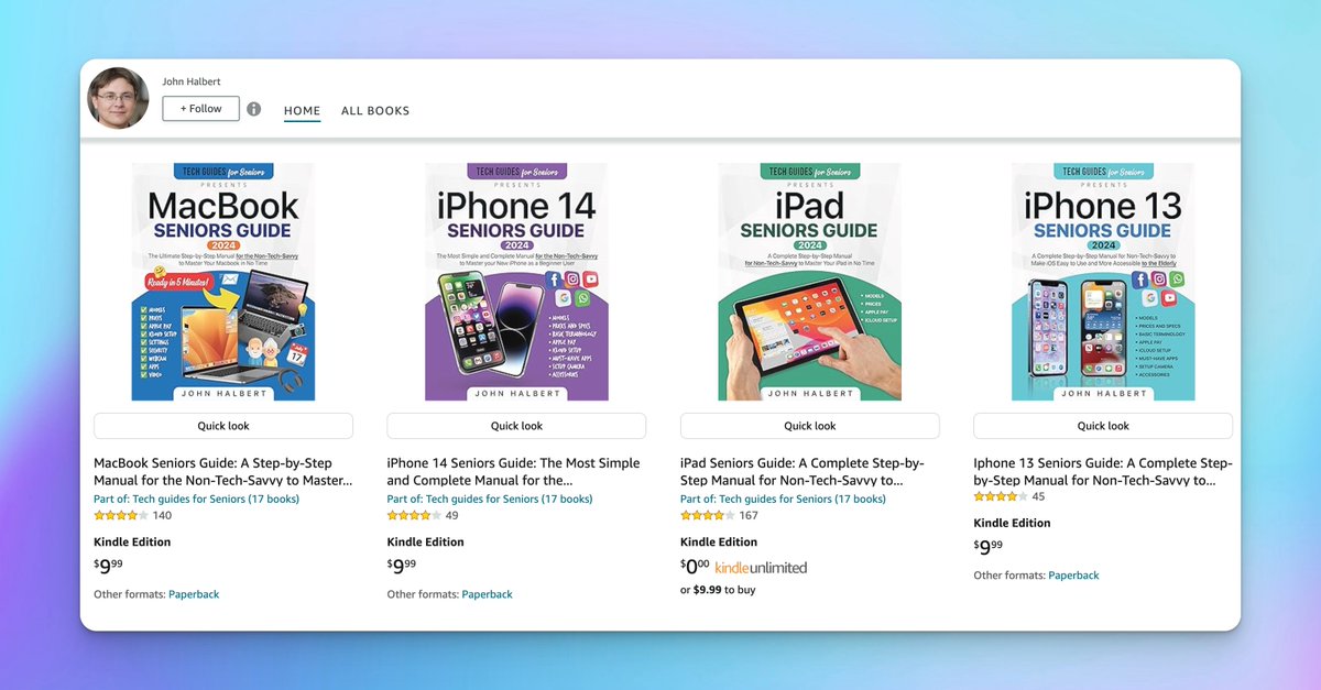This writer on Amazon is doing $12k/mo+ selling technology guides for seniors. 

Solve problems for people, and you'll make money. Simple.