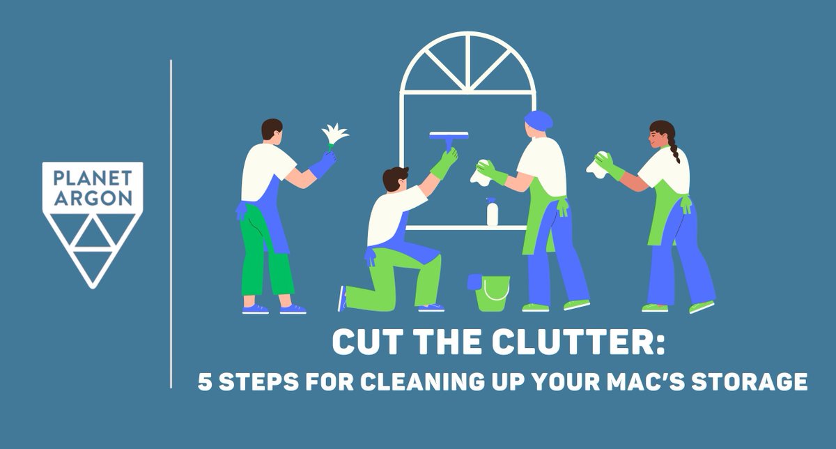 planetargon's tweet image. When your Mac is bogged down with too many heavy files, it's time for a cleanup, but where do you begin?! One of our team members shares 5 steps for cleaning up your storage and boosting your machine's performance. 
bit.ly/4bbVndS 
#StorageCleanup #StorageManagement