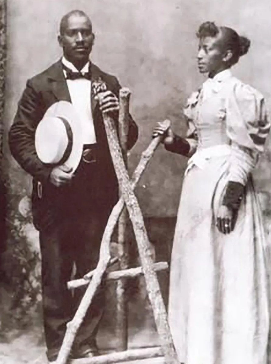A lesser-known Black wedding tradition involves crossing tall wooden sticks to represent both the life force within trees and the first two pieces of wood the couple will use to build their home together.